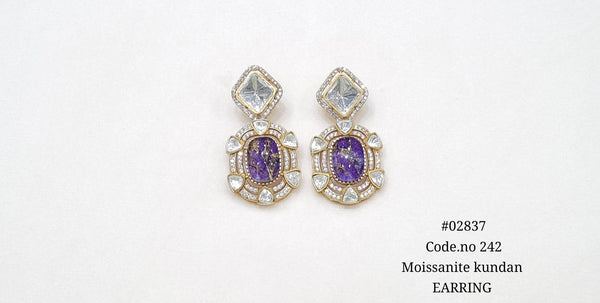 Kundan Earrings 02637 - KRISHNA'S SWETA JEWELLERY