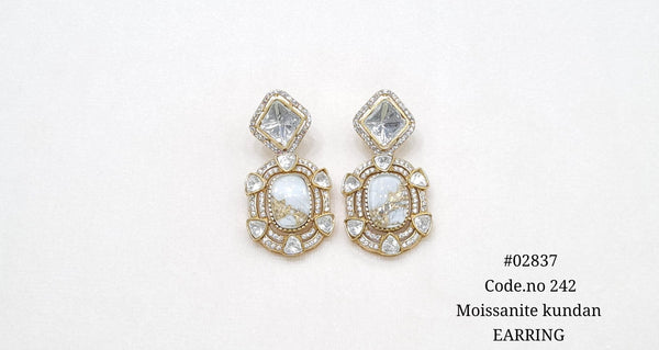 Kundan Earrings 02637 - KRISHNA'S SWETA JEWELLERY