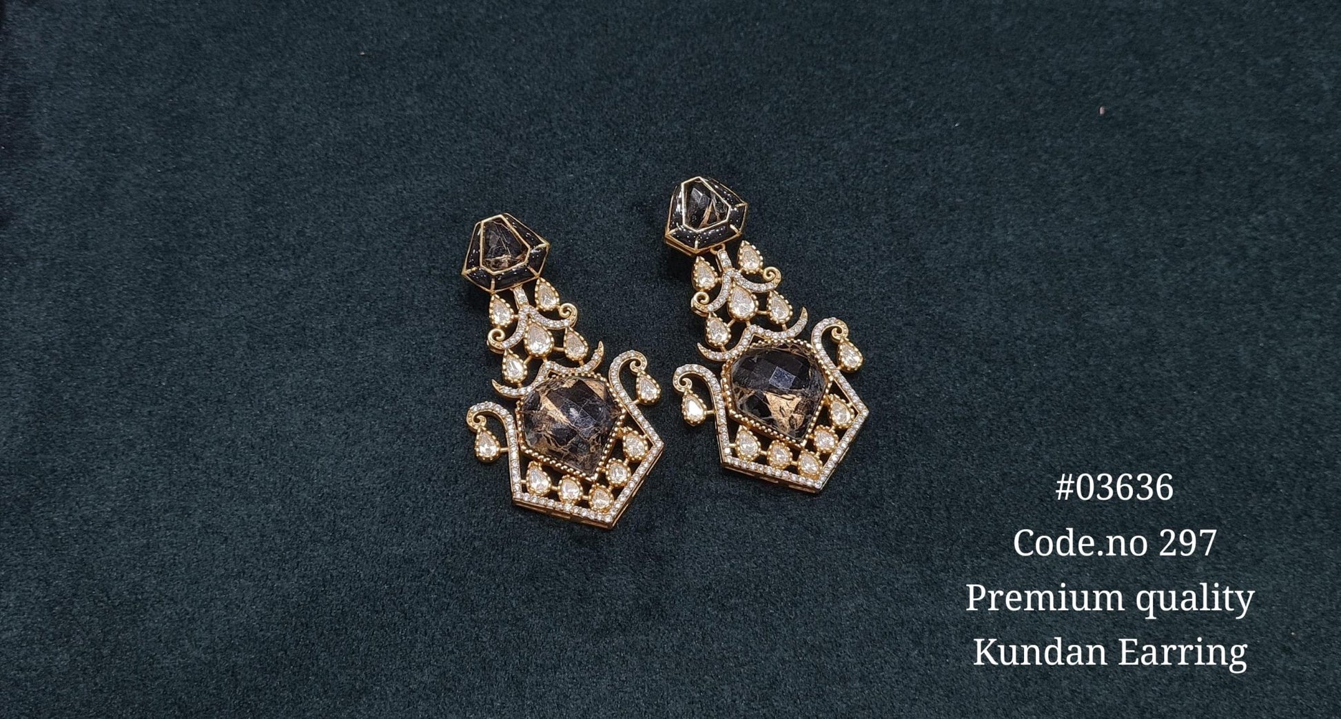 Kundan Earrings 03636 - KRISHNA'S SWETA JEWELLERY