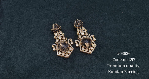 Kundan Earrings 03636 - KRISHNA'S SWETA JEWELLERY