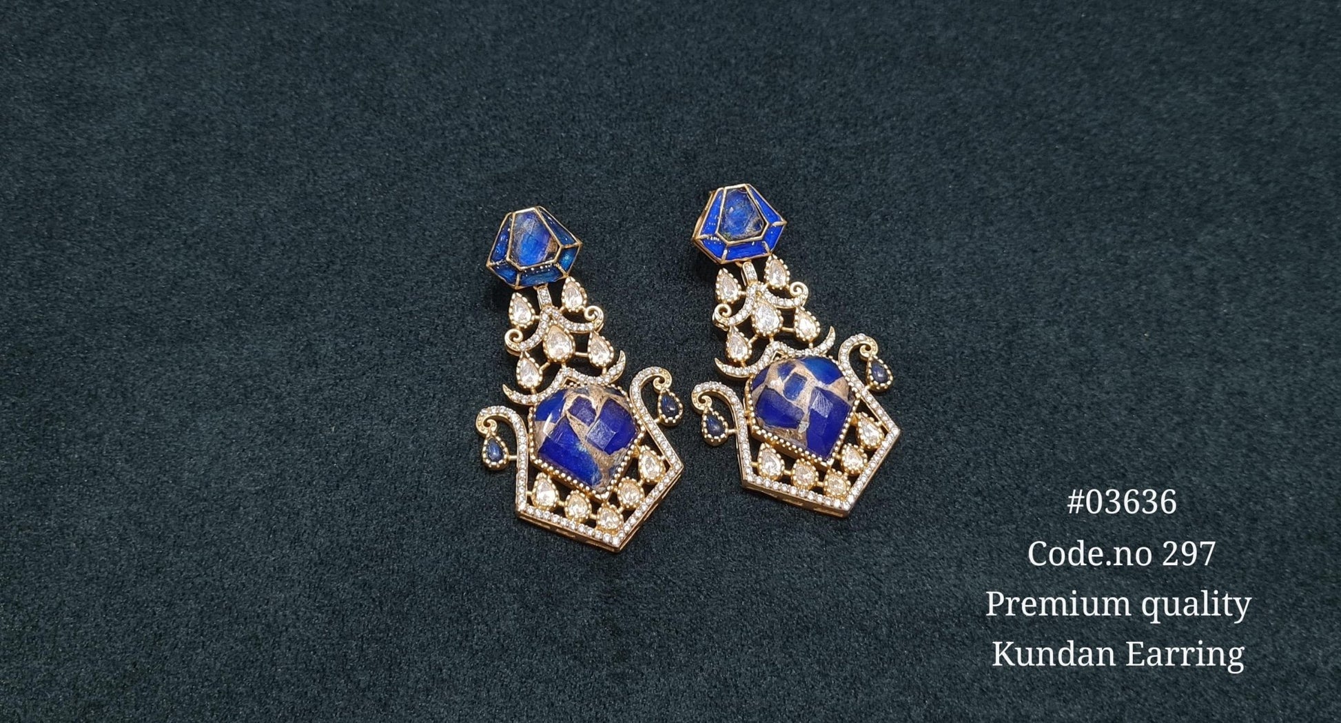 Kundan Earrings 03636 - KRISHNA'S SWETA JEWELLERY