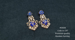 Kundan Earrings 03636 - KRISHNA'S SWETA JEWELLERY