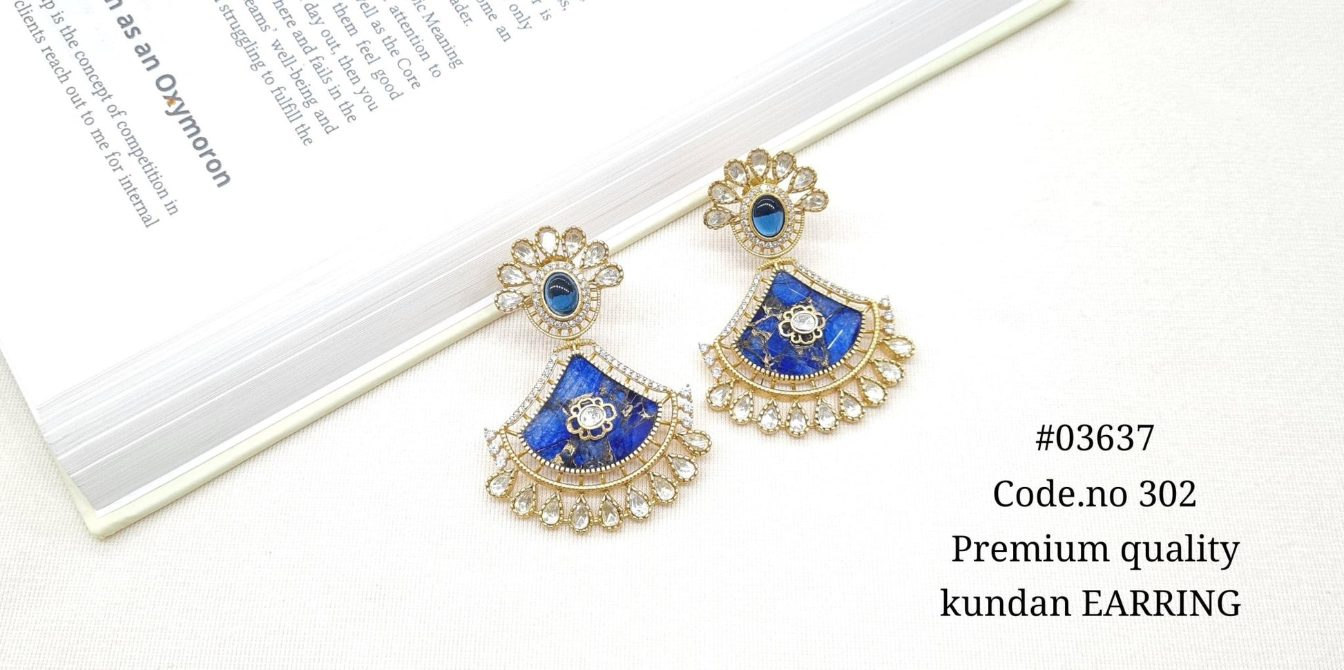 Kundan Earrings 03637 - KRISHNA'S SWETA JEWELLERY