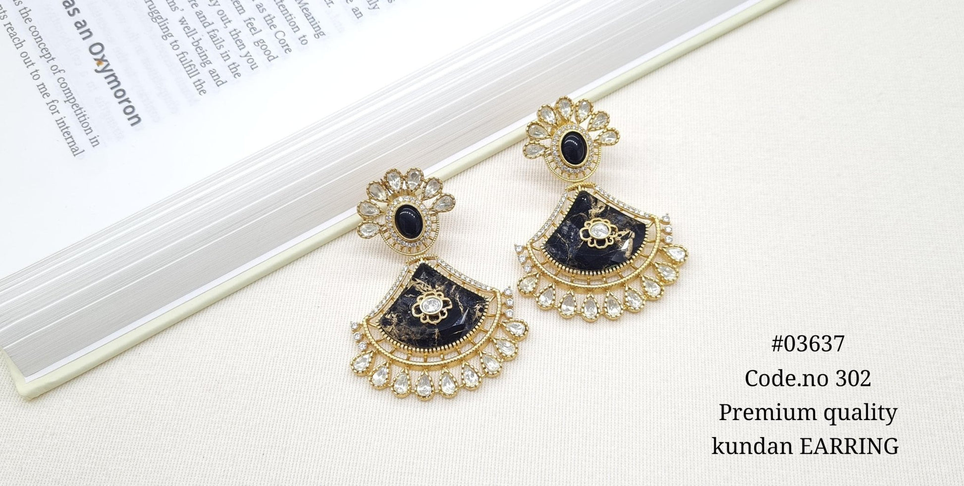 Kundan Earrings 03637 - KRISHNA'S SWETA JEWELLERY