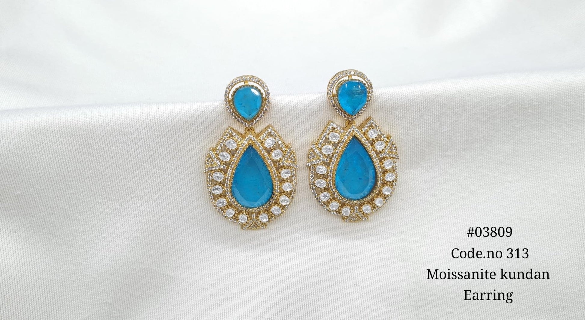 Kundan Earrings 03809 - KRISHNA'S SWETA JEWELLERY