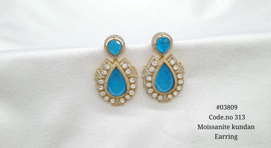 Kundan Earrings 03809 - KRISHNA'S SWETA JEWELLERY