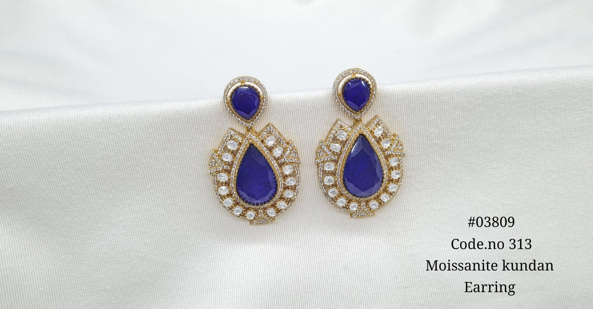Kundan Earrings 03809 - KRISHNA'S SWETA JEWELLERY