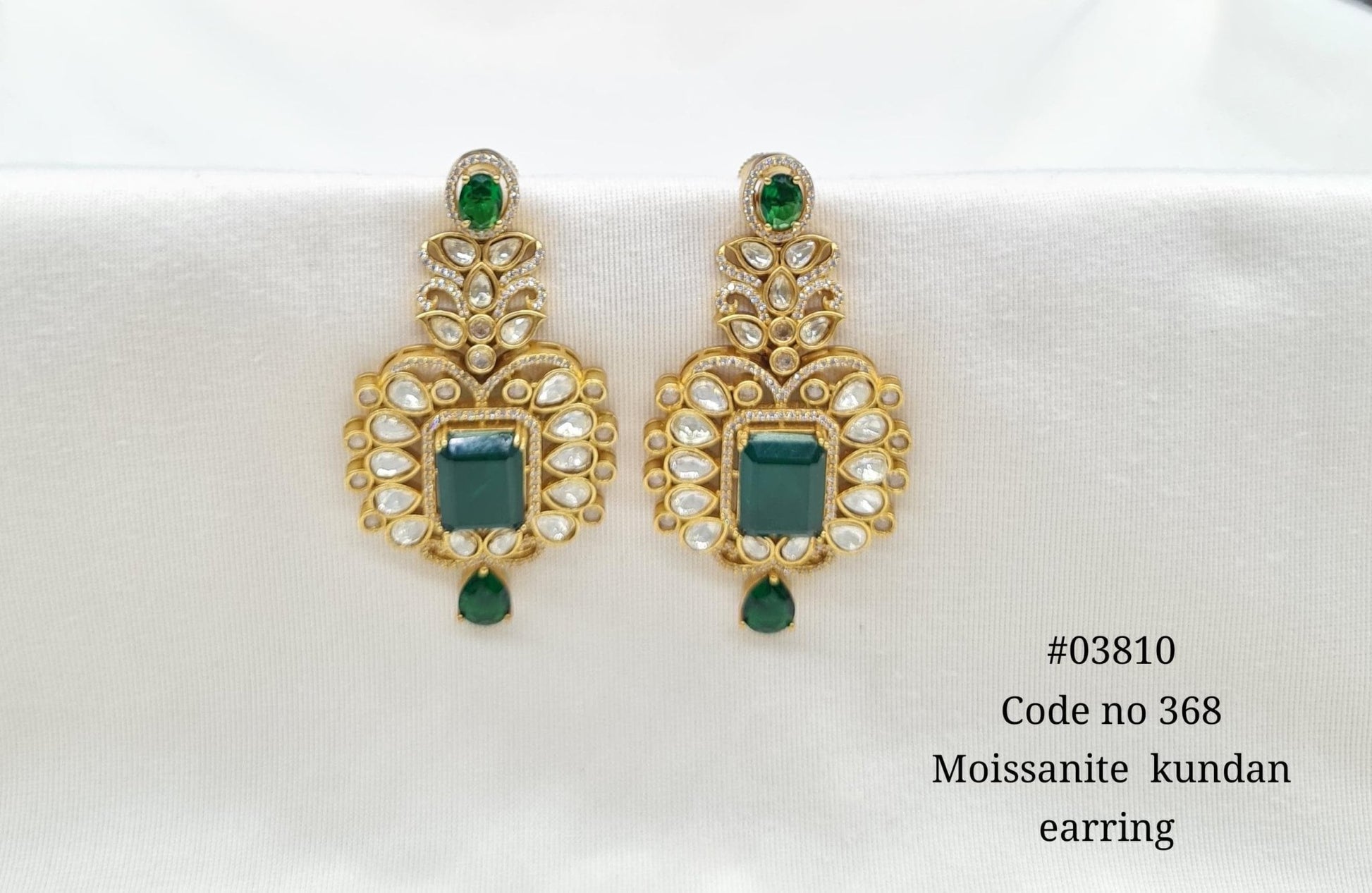 Kundan Earrings 03810 - KRISHNA'S SWETA JEWELLERY