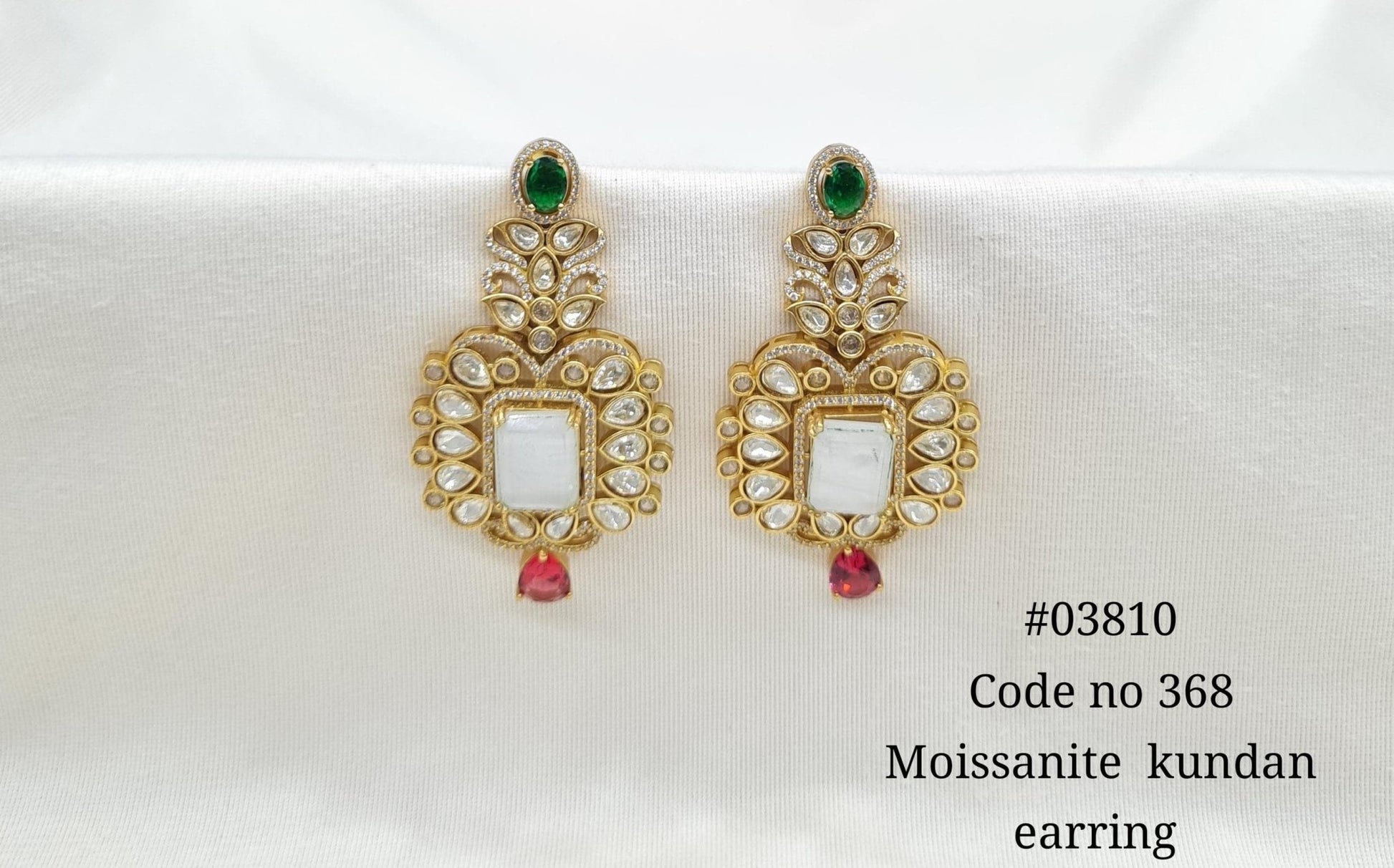 Kundan Earrings 03810 - KRISHNA'S SWETA JEWELLERY