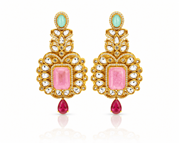 Kundan Earrings 03810 - KRISHNA'S SWETA JEWELLERY
