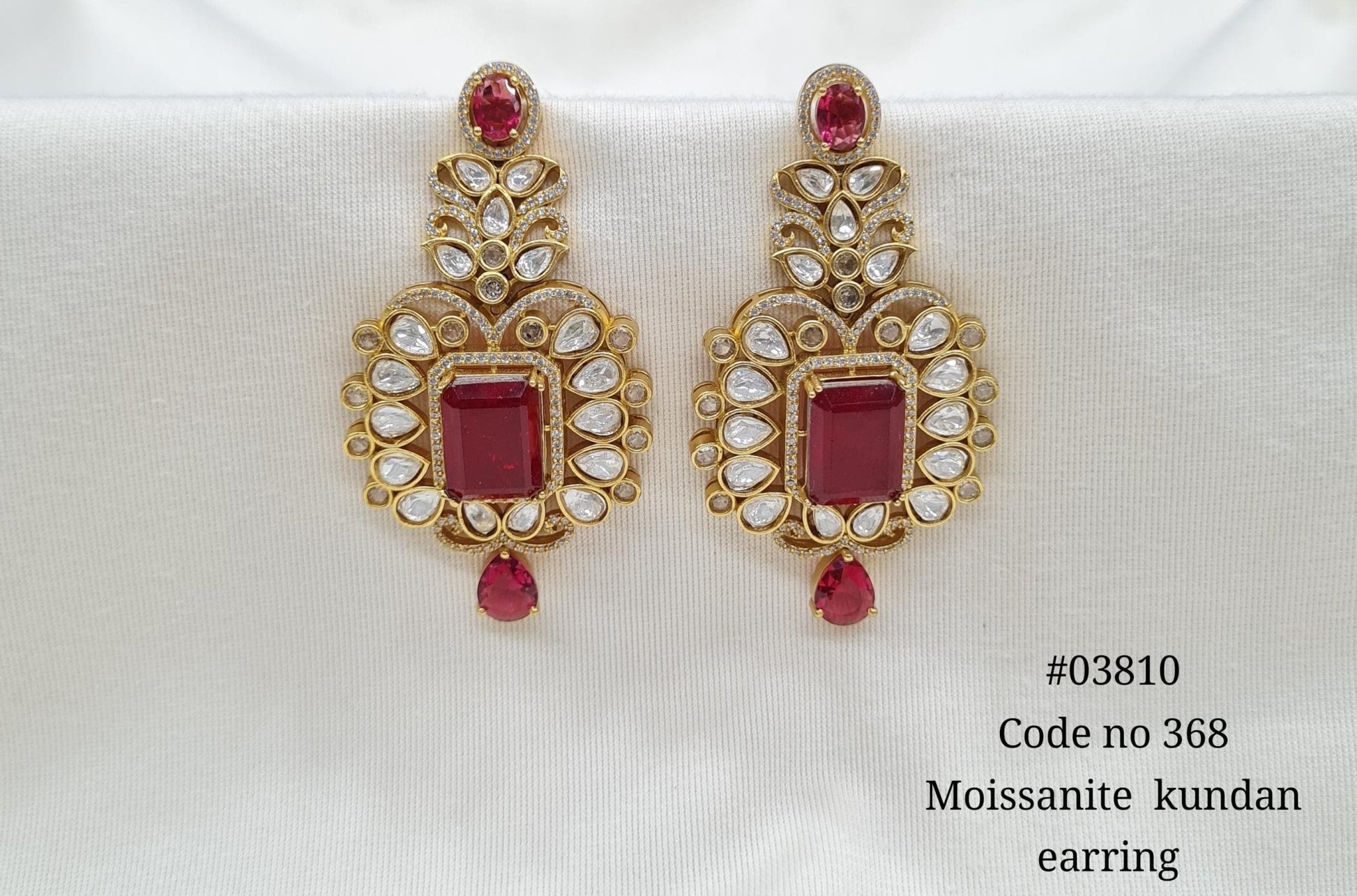 Kundan Earrings 03810 - KRISHNA'S SWETA JEWELLERY