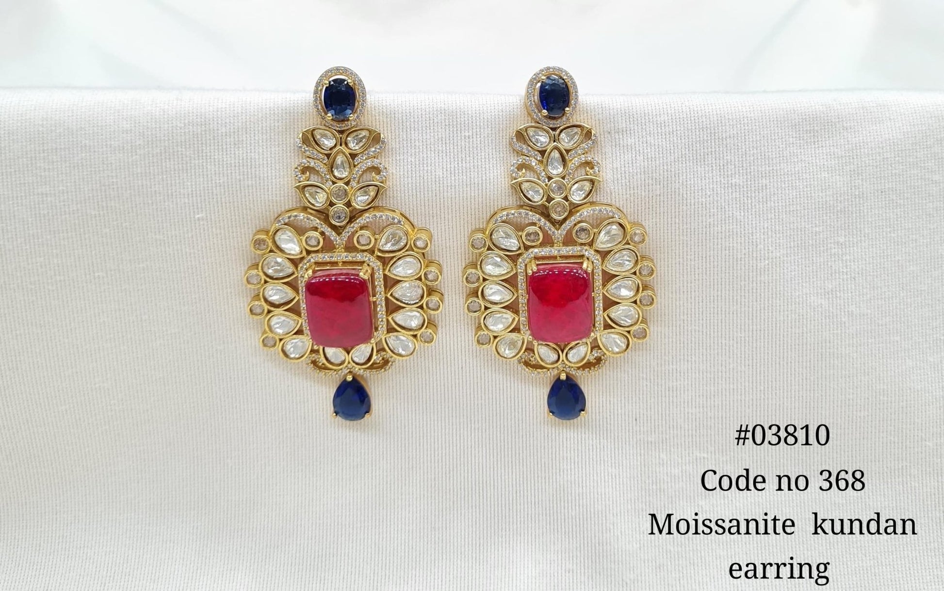 Kundan Earrings 03810 - KRISHNA'S SWETA JEWELLERY