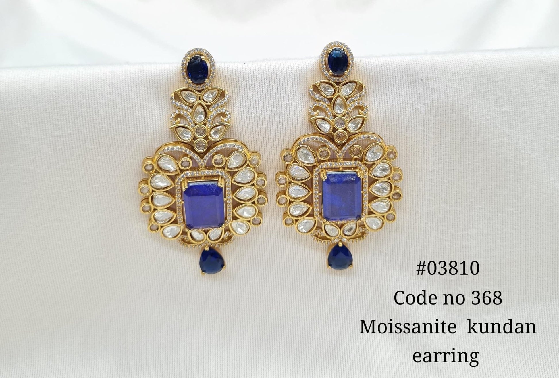 Kundan Earrings 03810 - KRISHNA'S SWETA JEWELLERY