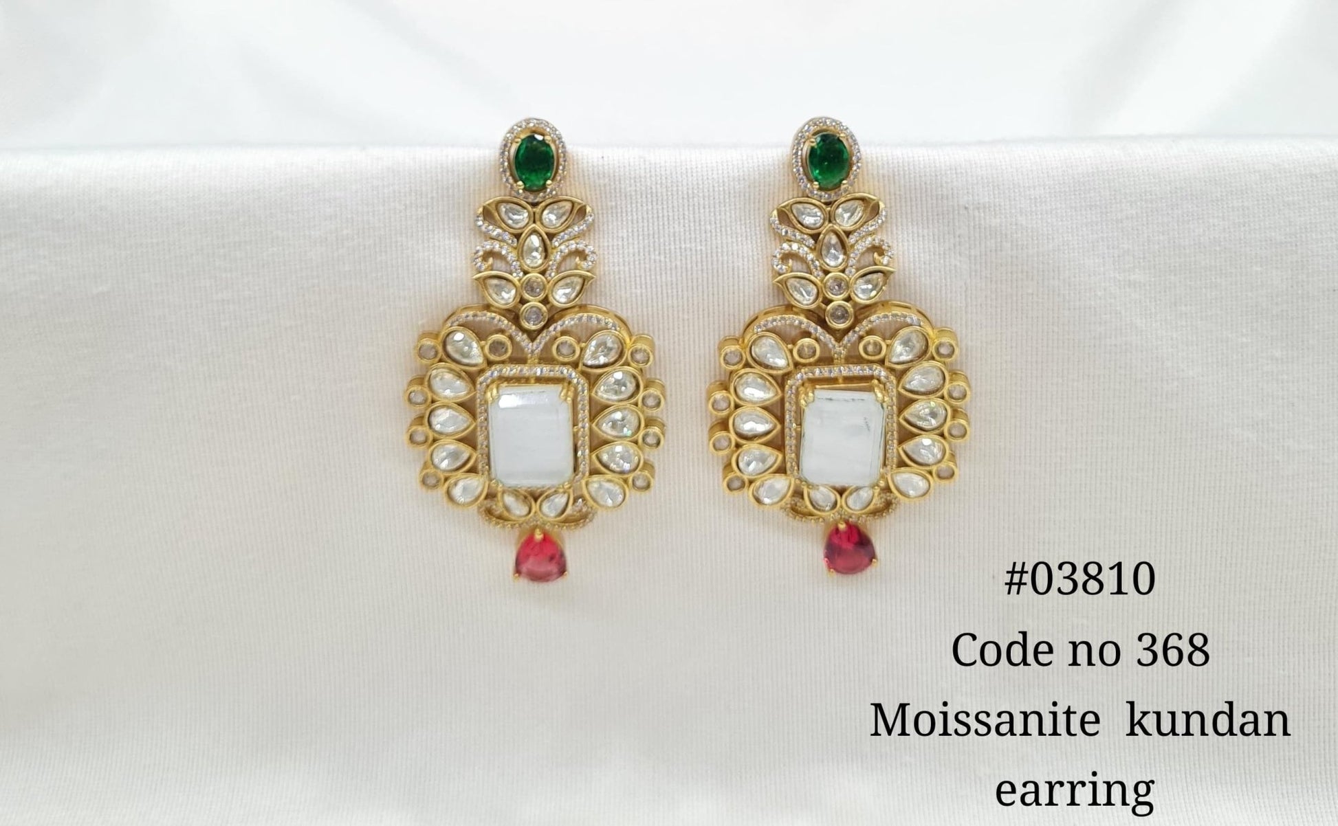 Kundan Earrings 03810 - KRISHNA'S SWETA JEWELLERY