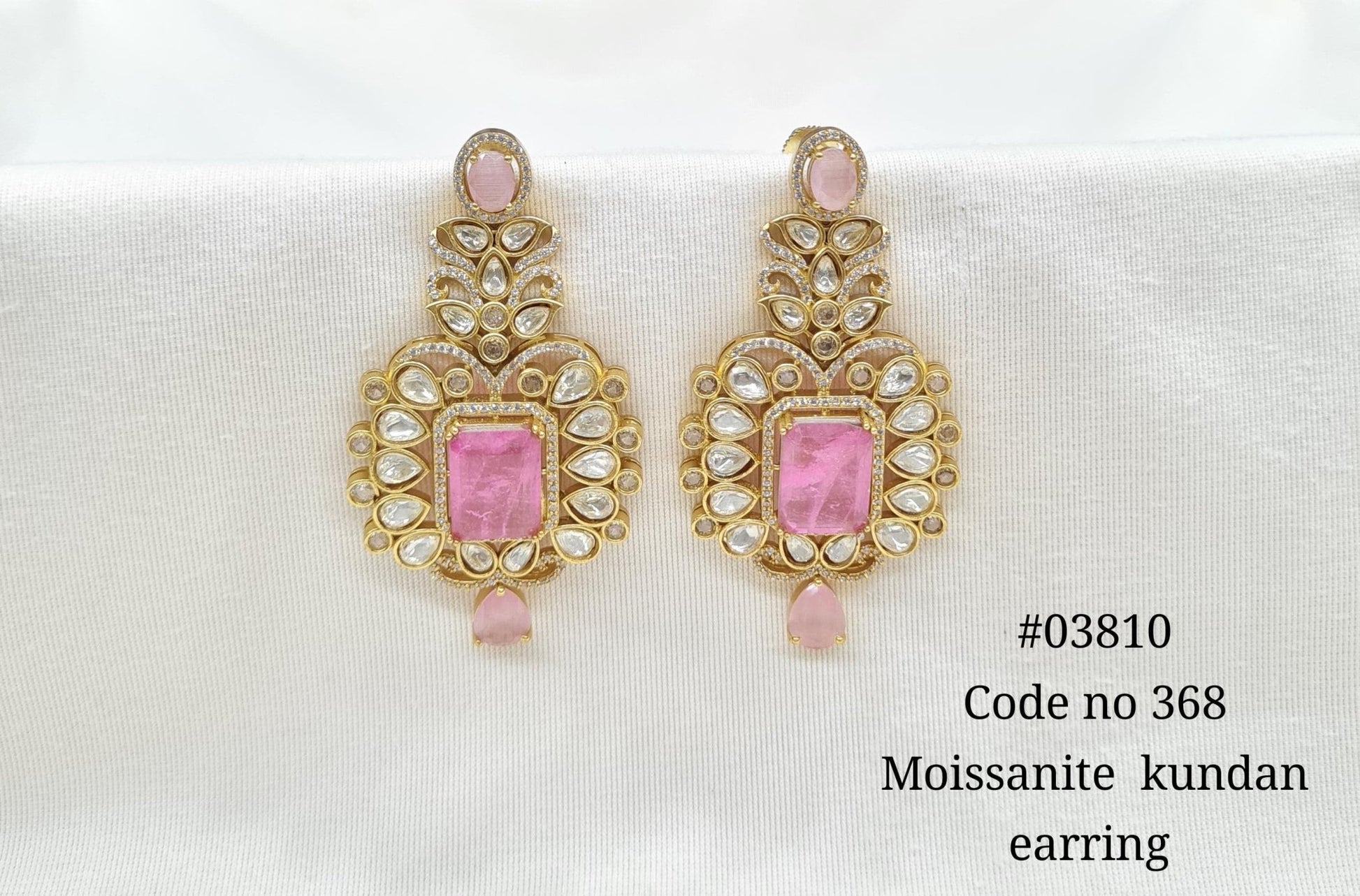 Kundan Earrings 03810 - KRISHNA'S SWETA JEWELLERY