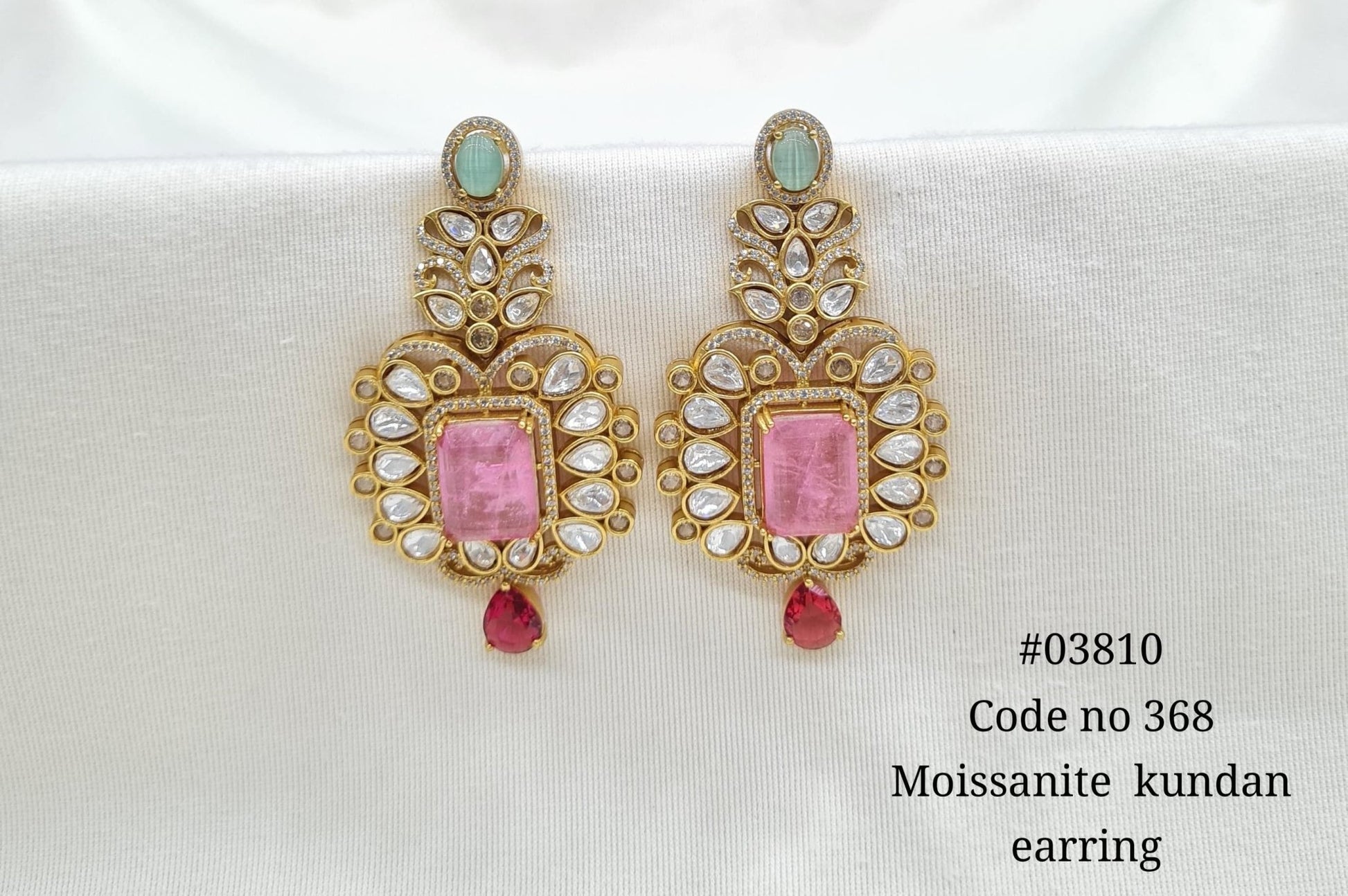 Kundan Earrings 03810 - KRISHNA'S SWETA JEWELLERY