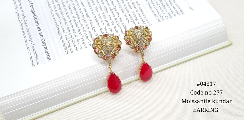 Kundan Earrings 04317 - KRISHNA'S SWETA JEWELLERY