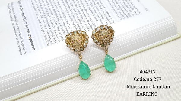 Kundan Earrings 04317 - KRISHNA'S SWETA JEWELLERY