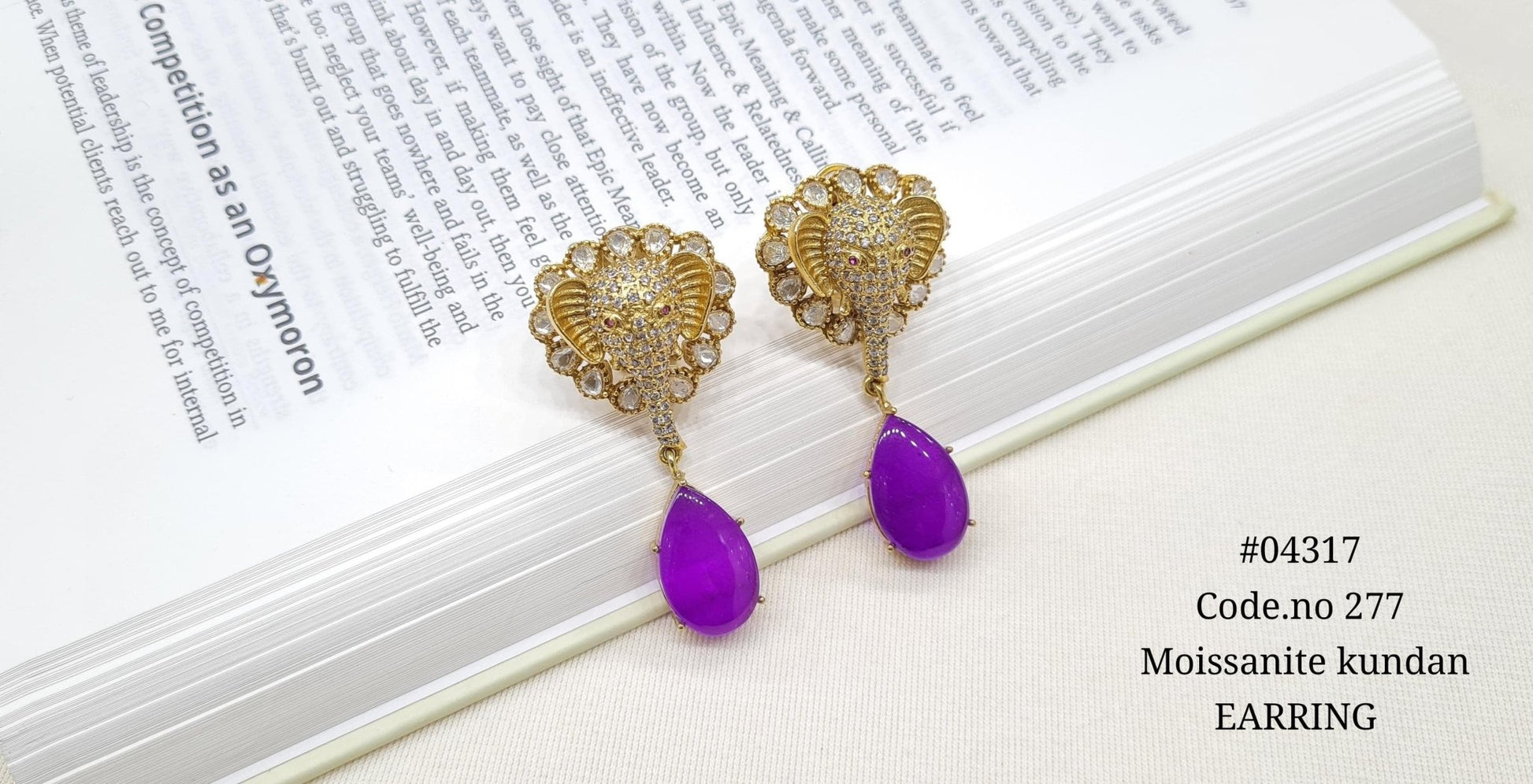 Kundan Earrings 04317 - KRISHNA'S SWETA JEWELLERY