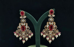 Kundan Earrings 06246 - KRISHNA'S SWETA JEWELLERY