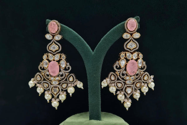 Kundan Earrings 06246 - KRISHNA'S SWETA JEWELLERY
