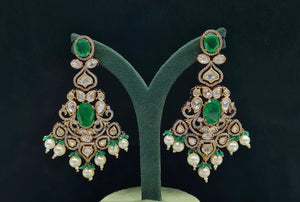 Kundan Earrings 06246 - KRISHNA'S SWETA JEWELLERY