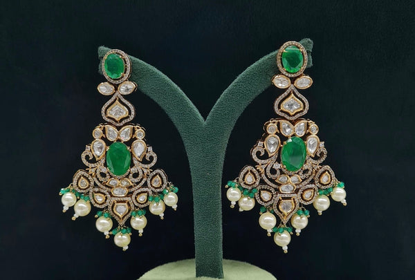 Kundan Earrings 06246 - KRISHNA'S SWETA JEWELLERY