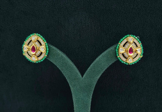 Kundan Earrings 06798 - KRISHNA'S SWETA JEWELLERY