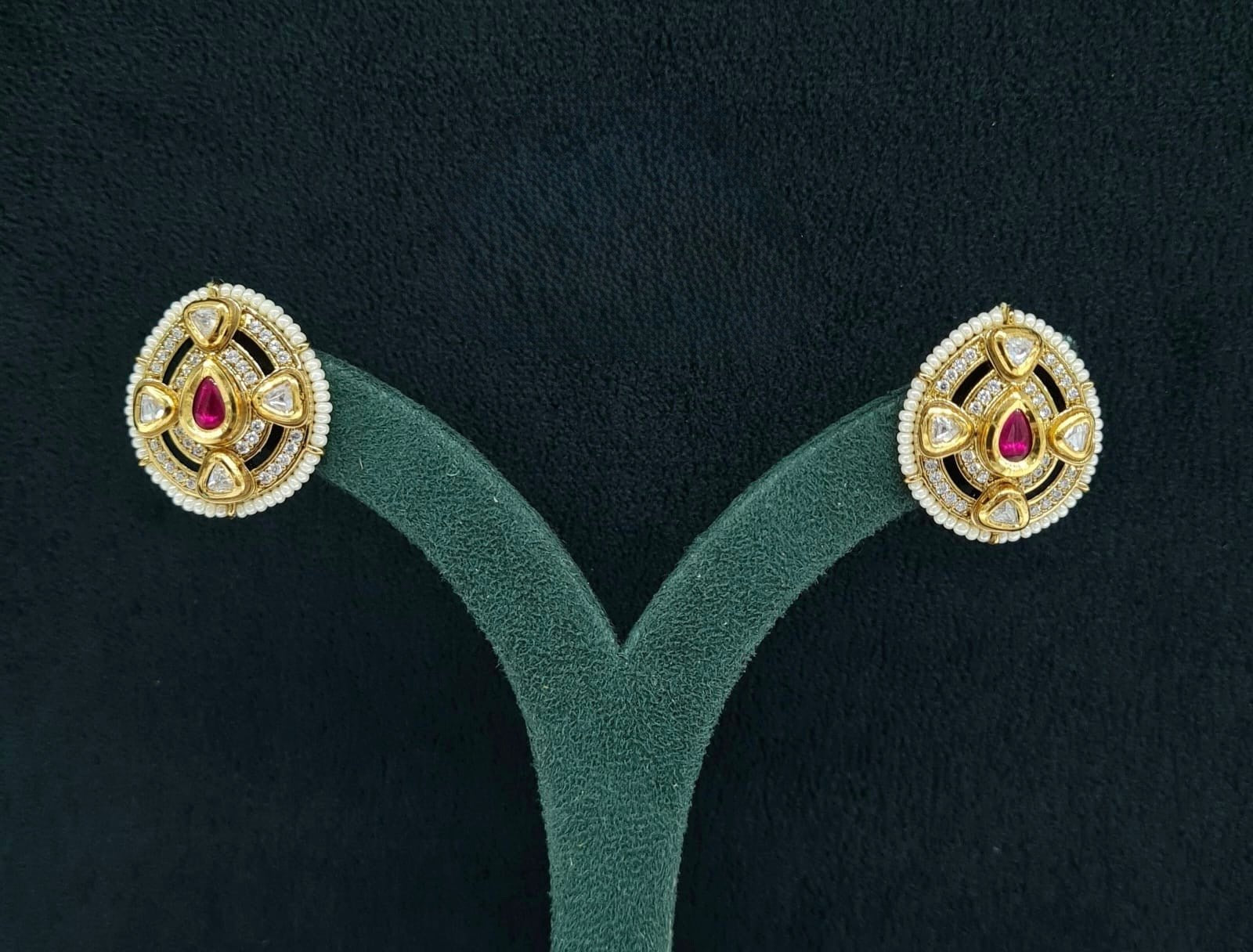 Kundan Earrings 06798 - KRISHNA'S SWETA JEWELLERY