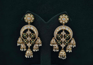 Kundan Earrings 07598 - KRISHNA'S SWETA JEWELLERY