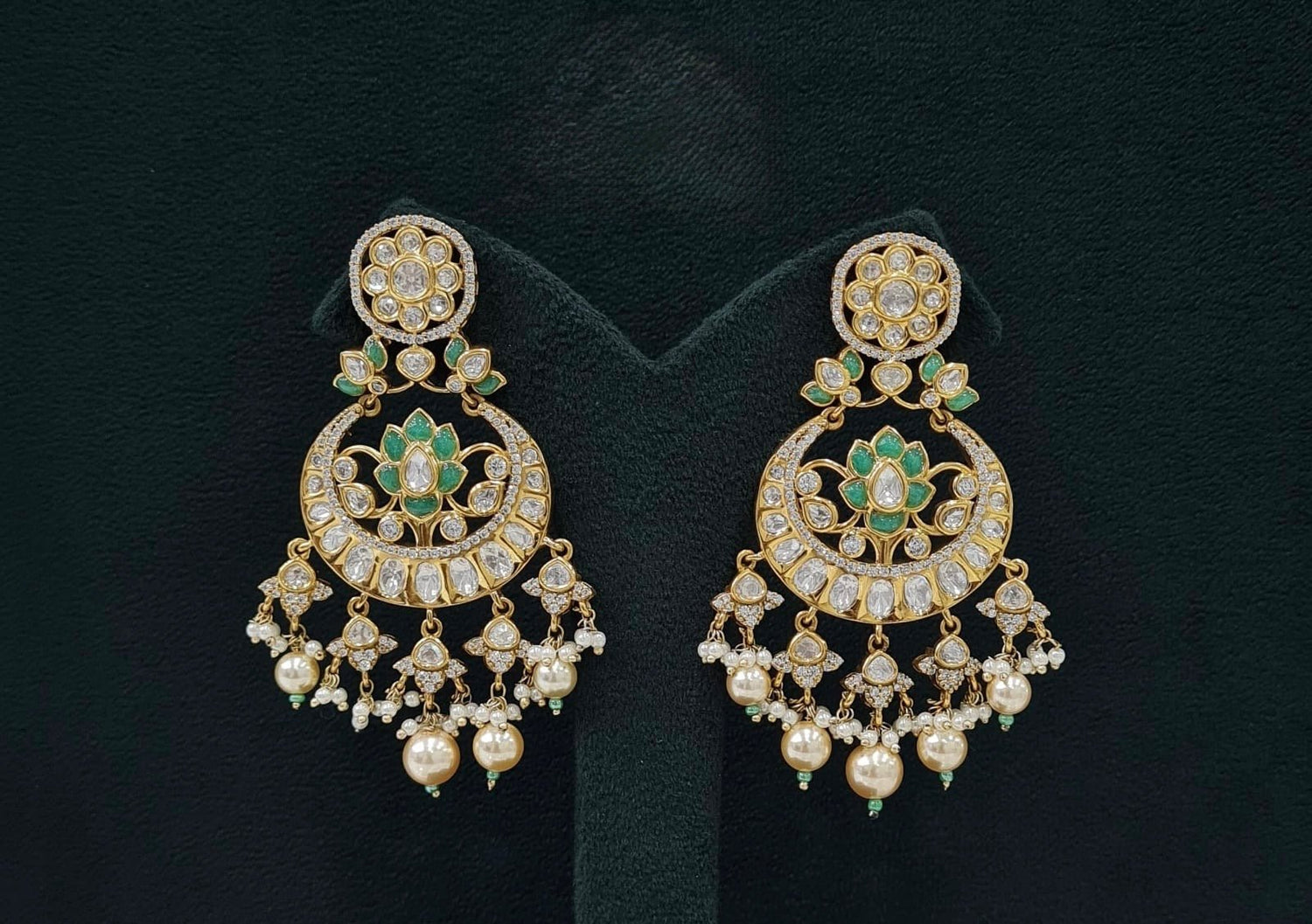 Kundan Earrings 07599 - KRISHNA'S SWETA JEWELLERY