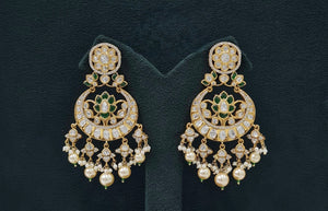 Kundan Earrings 07599 - KRISHNA'S SWETA JEWELLERY