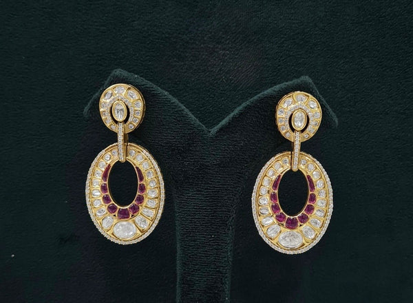 Kundan Earrings 07601 - KRISHNA'S SWETA JEWELLERY