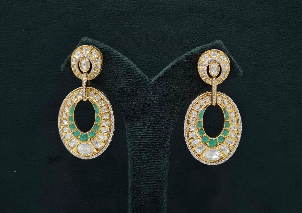 Kundan Earrings 07601 - KRISHNA'S SWETA JEWELLERY