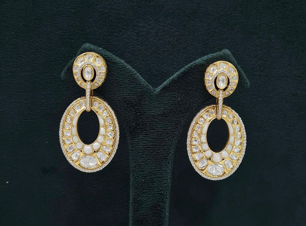 Kundan Earrings 07601 - KRISHNA'S SWETA JEWELLERY