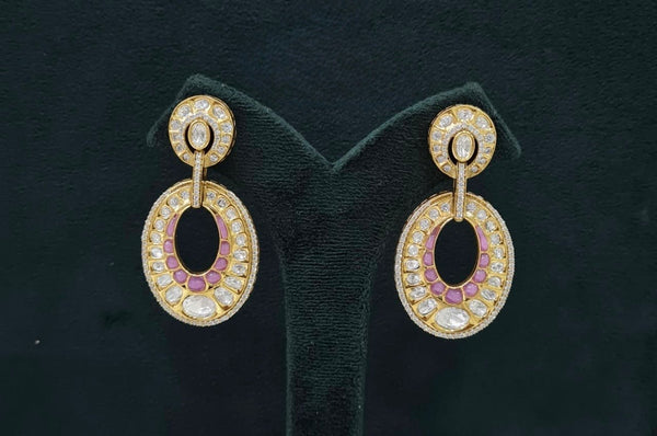 Kundan Earrings 07601 - KRISHNA'S SWETA JEWELLERY
