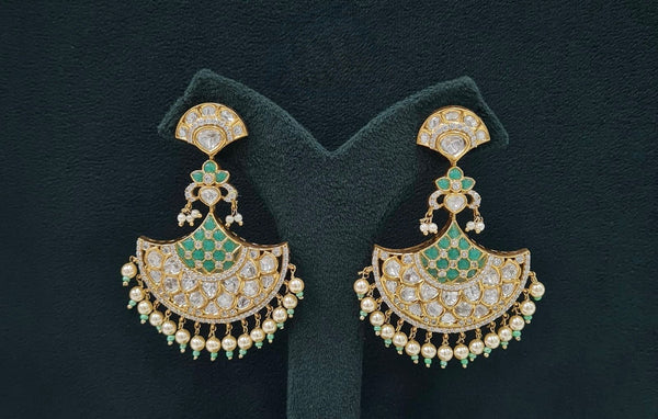 Kundan Earrings 07602 - KRISHNA'S SWETA JEWELLERY