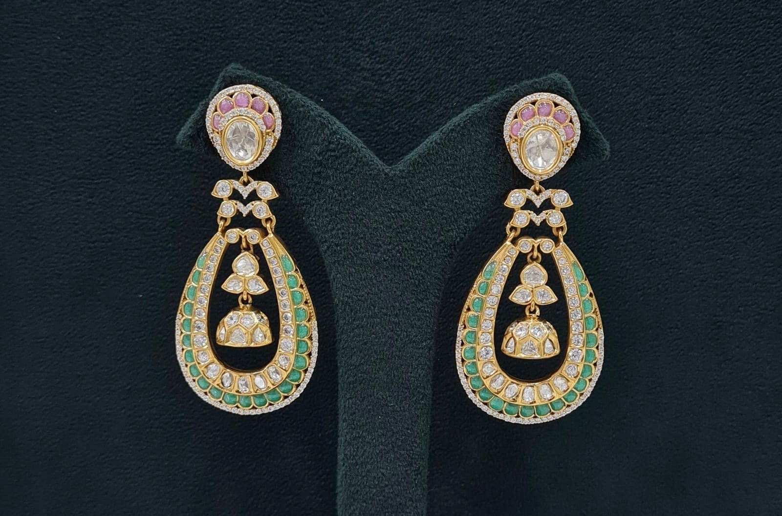 Kundan Earrings 07603 - KRISHNA'S SWETA JEWELLERY