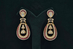 Kundan Earrings 07603 - KRISHNA'S SWETA JEWELLERY