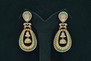 Kundan Earrings 07603 - KRISHNA'S SWETA JEWELLERY