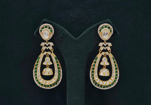 Kundan Earrings 07603 - KRISHNA'S SWETA JEWELLERY