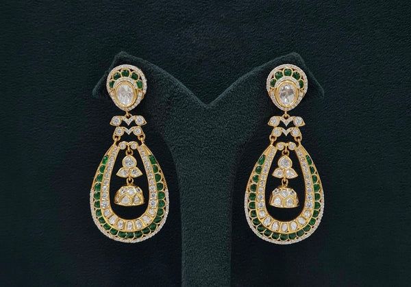 Kundan Earrings 07603 - KRISHNA'S SWETA JEWELLERY