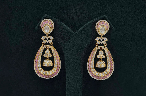 Kundan Earrings 07603 - KRISHNA'S SWETA JEWELLERY