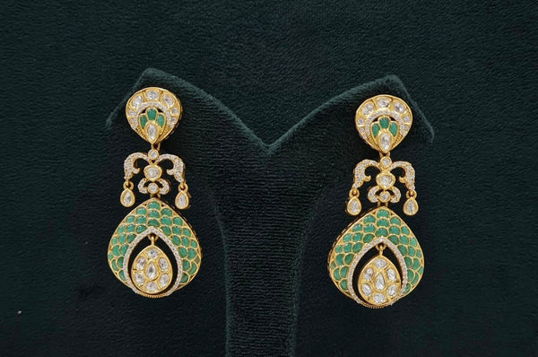 Kundan Earrings 07604 - KRISHNA'S SWETA JEWELLERY