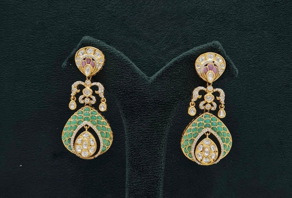 Kundan Earrings 07604 - KRISHNA'S SWETA JEWELLERY