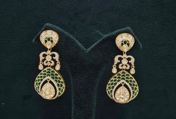 Kundan Earrings 07604 - KRISHNA'S SWETA JEWELLERY
