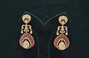 Kundan Earrings 07604 - KRISHNA'S SWETA JEWELLERY
