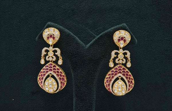 Kundan Earrings 07604 - KRISHNA'S SWETA JEWELLERY
