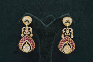 Kundan Earrings 07604 - KRISHNA'S SWETA JEWELLERY