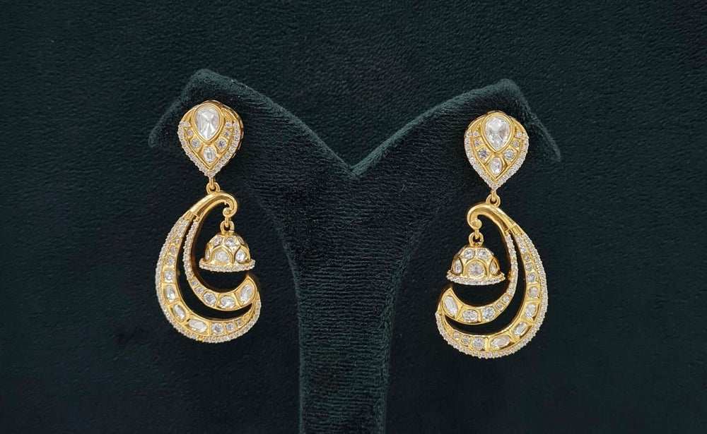 Kundan Earrings 07605 - KRISHNA'S SWETA JEWELLERY